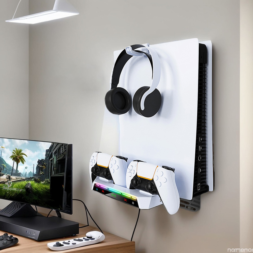 Gaming Accessories Wall - Untuk PS5/PS5 Kit dudukan dinding ramping