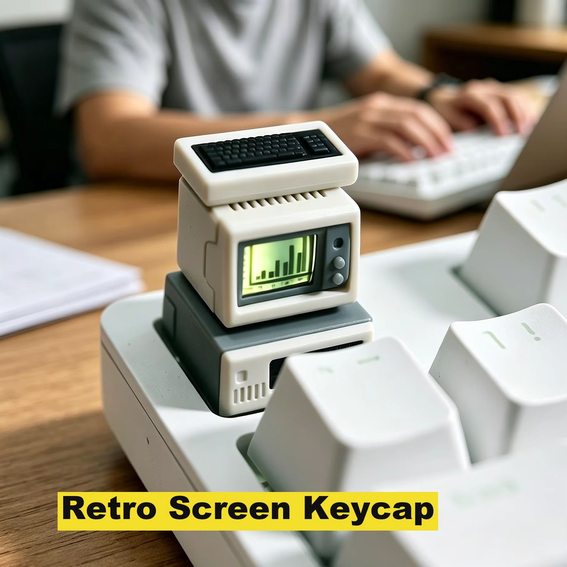 Gaming Accessories Retro - Tutup Tombol Komputer Retro dengan Lampu