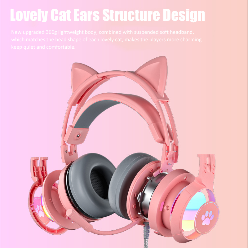 Headphone game telinga kucing  - Gaming Accessories Kids ulasan dan harga