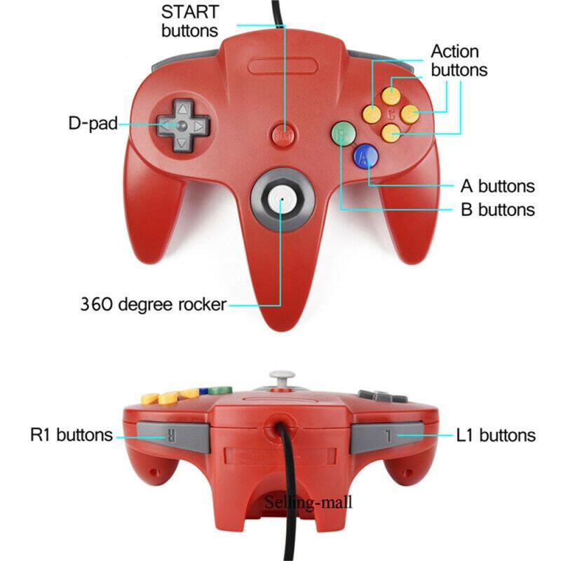 N64 kontroler klasik berkabel  - Gaming Accessories Retro ulasan dan harga